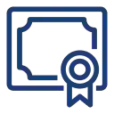 Computer monitor icon with award ribbon